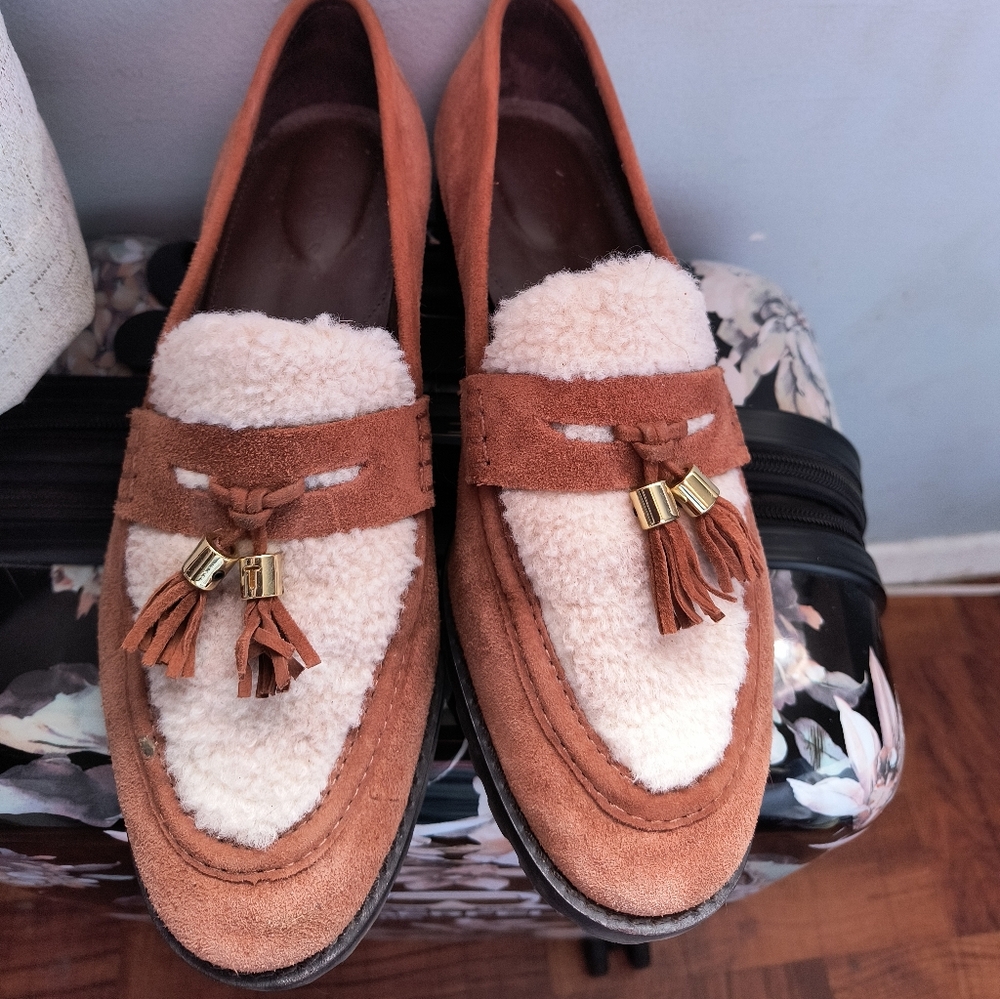 Talbot's Brown Suede Loafers with Tassels 9